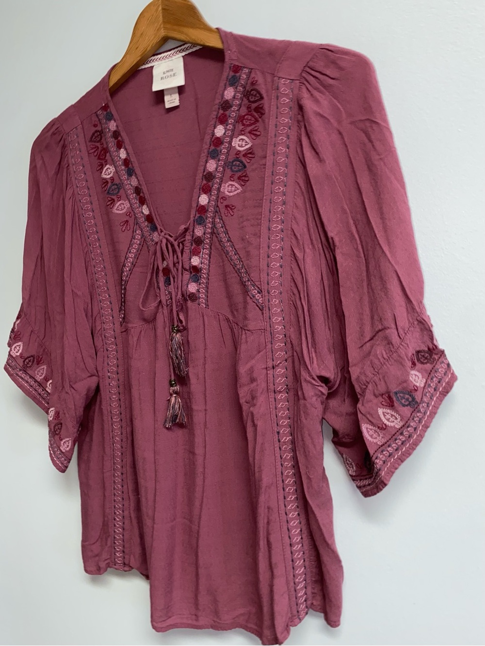 CUTE KNOX ROSE BOHO TOP - LARGE - Picture 5 of 9